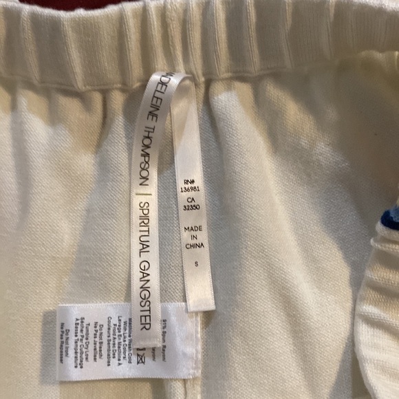 SPIRITUAL GANGSTER X MADELEINE THOMPSON RAINBOW STRIPED TERRY JOGGERS - Picture 12 of 12